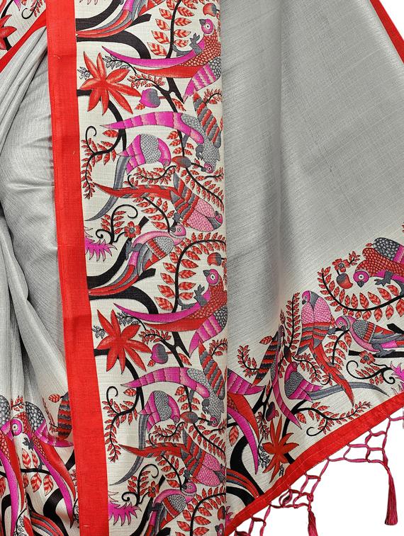 conversational kanjivaram saree with blouse - 17089016 - Standard Image - 3
