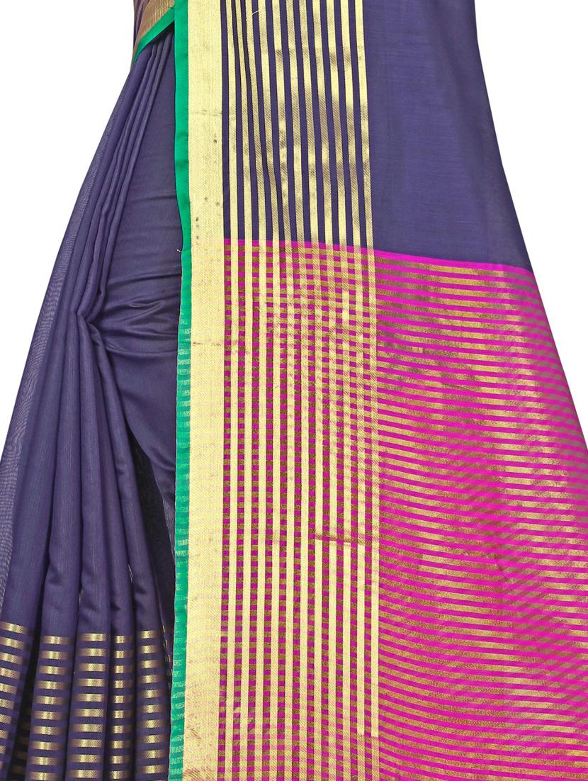 bordered kanjivaram saree with blouse - 17089034 - Standard Image - 3