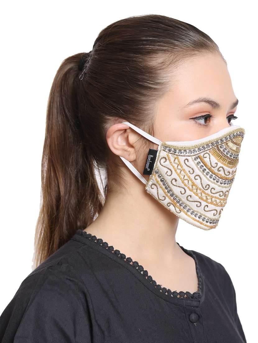 white art silk anti-pollution women mask (pack of 2) - 17089698 -  Standard Image - 3