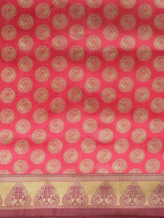 conversational bhagalpuri saree with blouse - 17089739 - Standard Image - 3