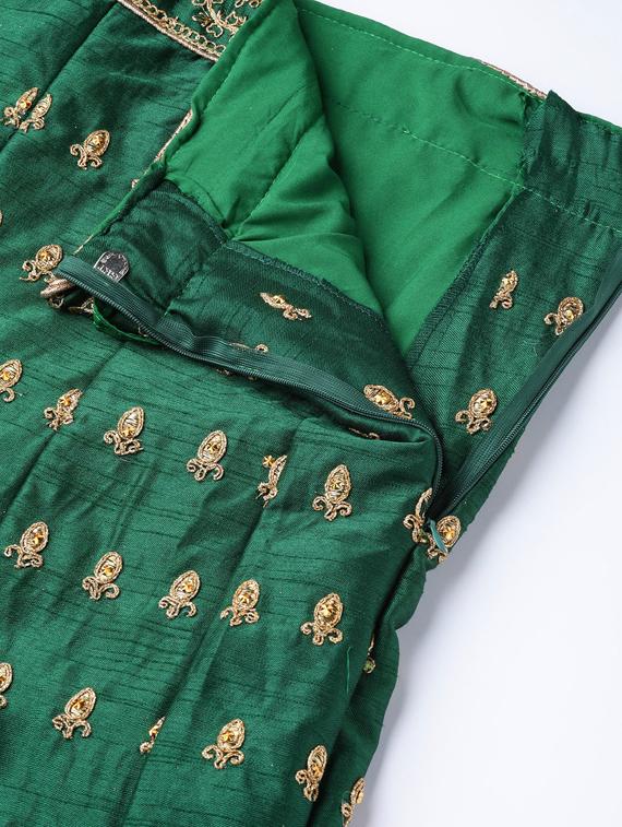 embroidered flared lehenga - 17089792 - Standard Image - 5