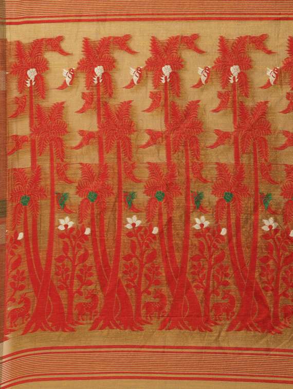 self design jamdani saree with blouse - 17089916 -  Standard Image - 3