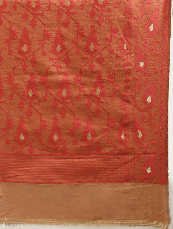 self design jamdani saree with blouse - 17089920 - Standard Image - 3