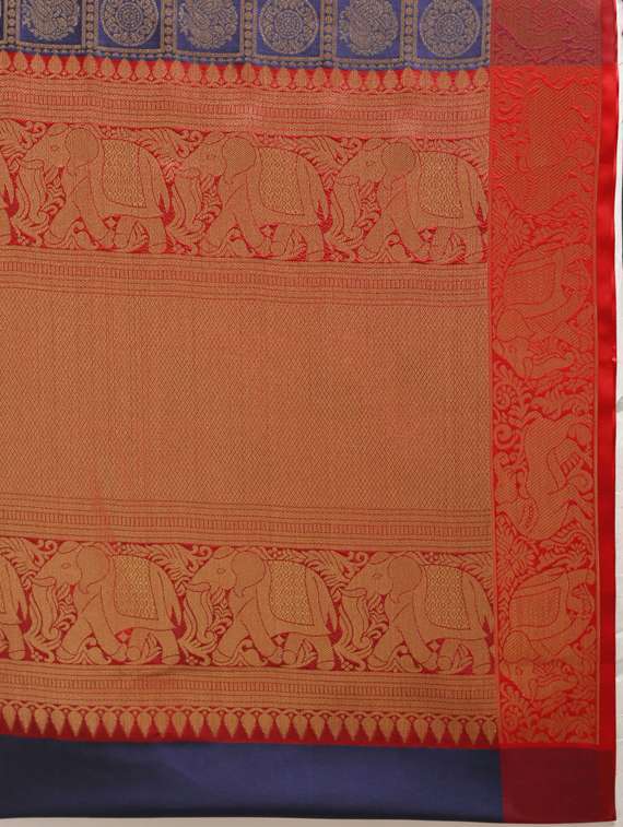 conversational kanjivaram saree with blouse - 17089937 - Standard Image - 3