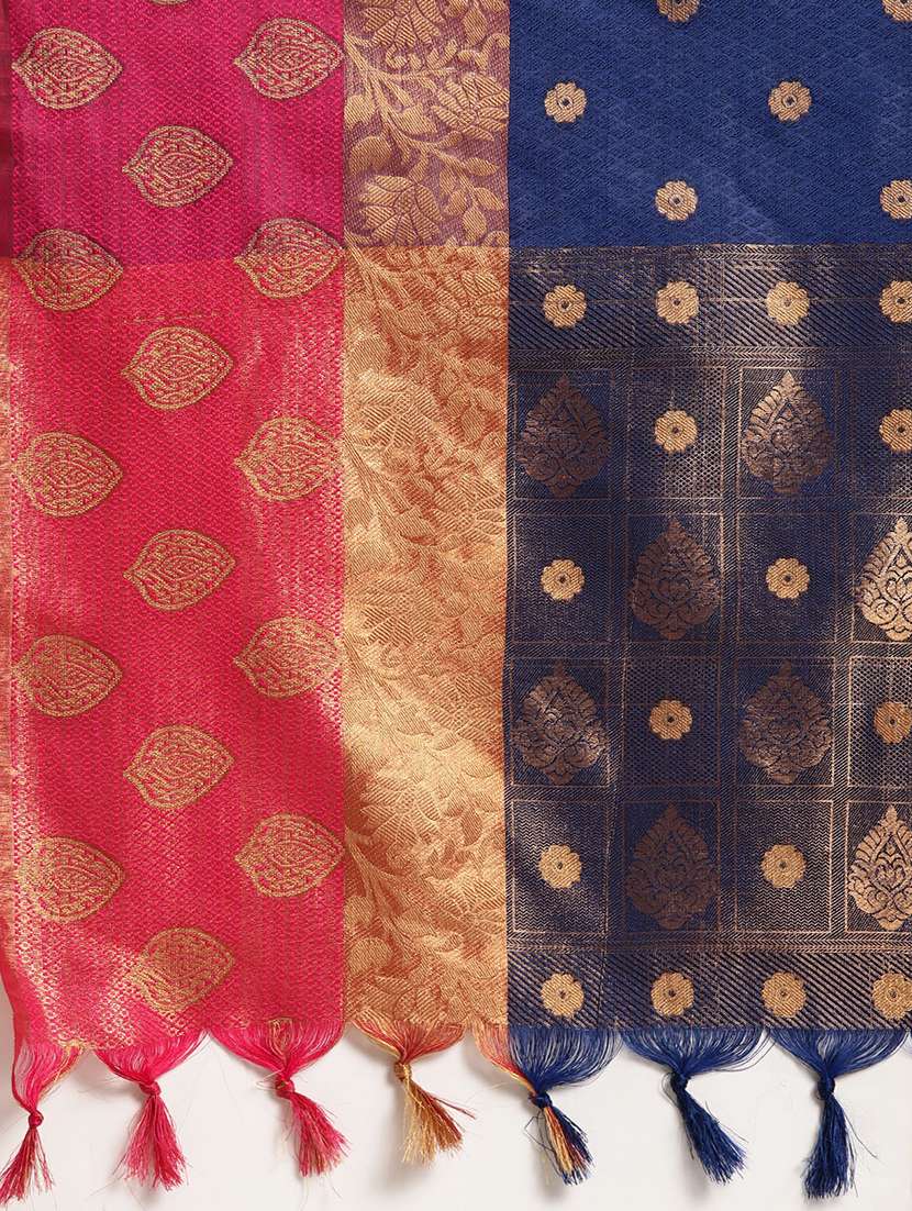 bordered jamdani saree with blouse - 17089989 -  Standard Image - 3