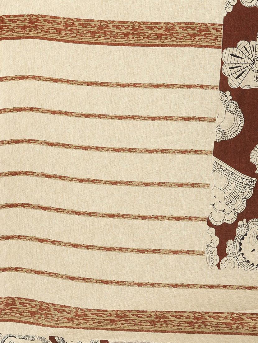 kalamkari chanderi saree with blouse - 17090013 - Standard Image - 3