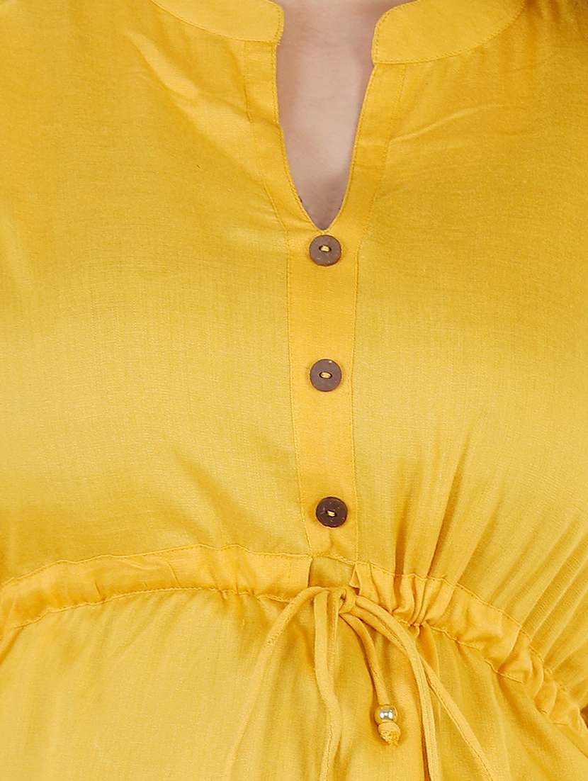 women's a line mandarin neck top - 17090156 -  Standard Image - 3