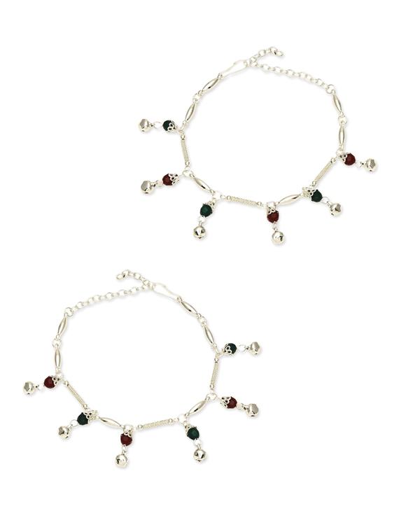 silver metal anklet - 17090521 - Zoom Image - 0