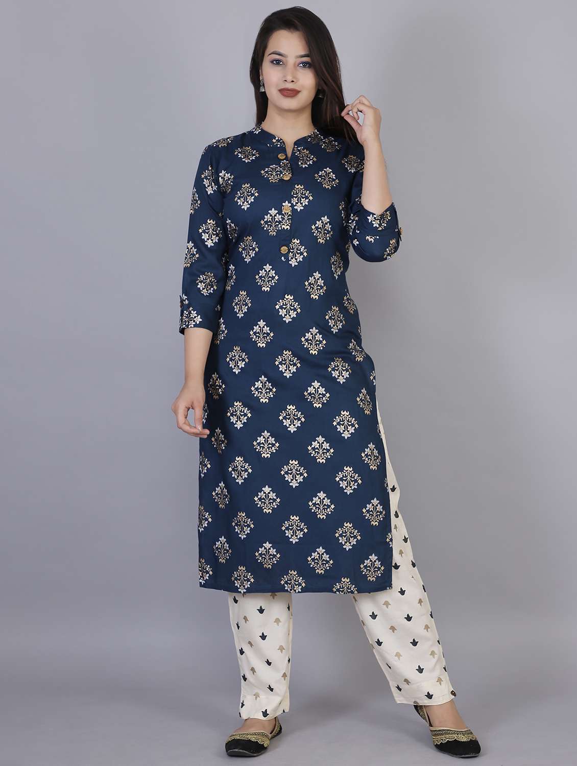 printed kurta pant set