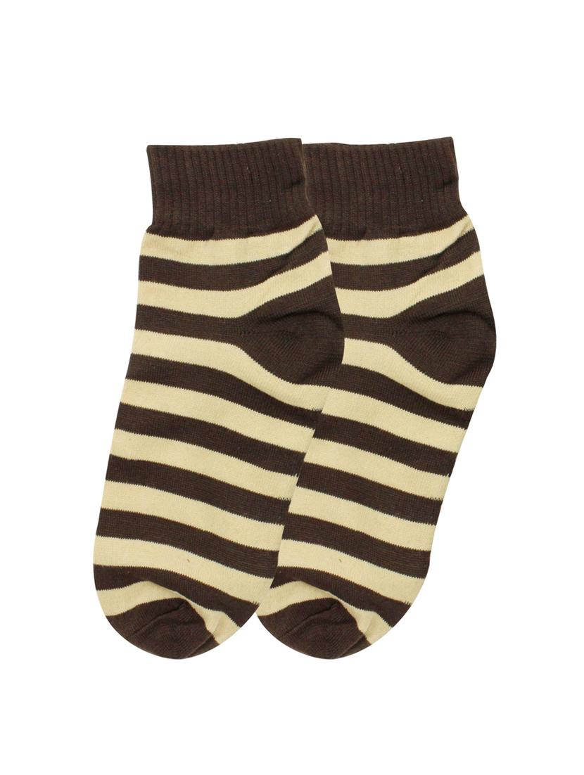 brown cotton ankle length sock - 17091067 - Zoom Image - 0