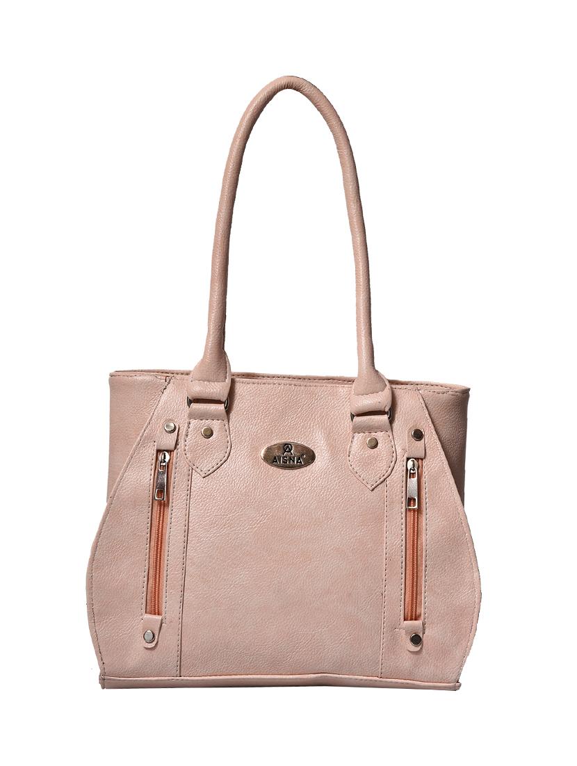 pink leatherette (pu) handbag - 17095824 -  Zoom Image - 0