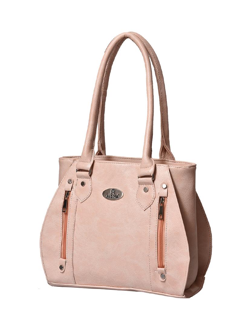 pink leatherette (pu) handbag - 17095824 - Standard Image - 3