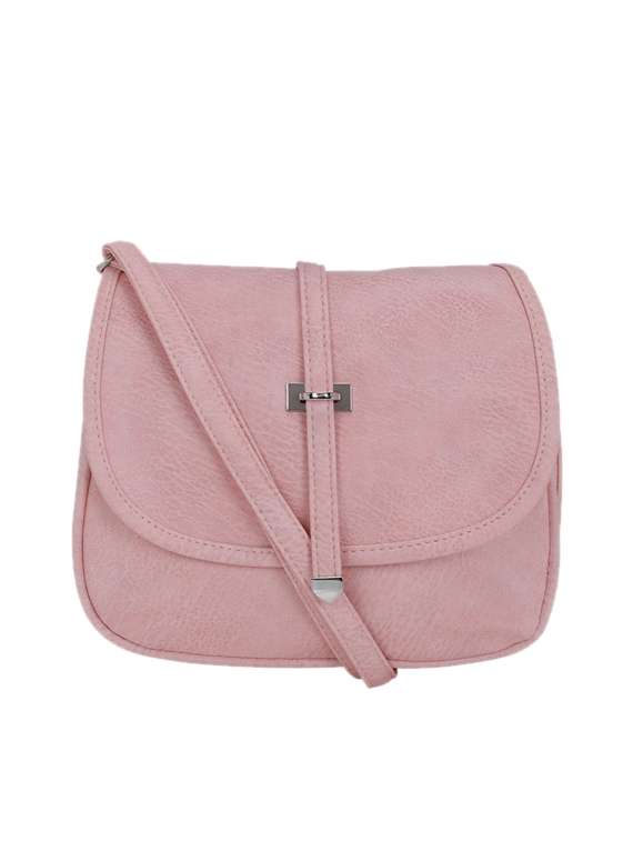 pink leatherette (pu) sling bag