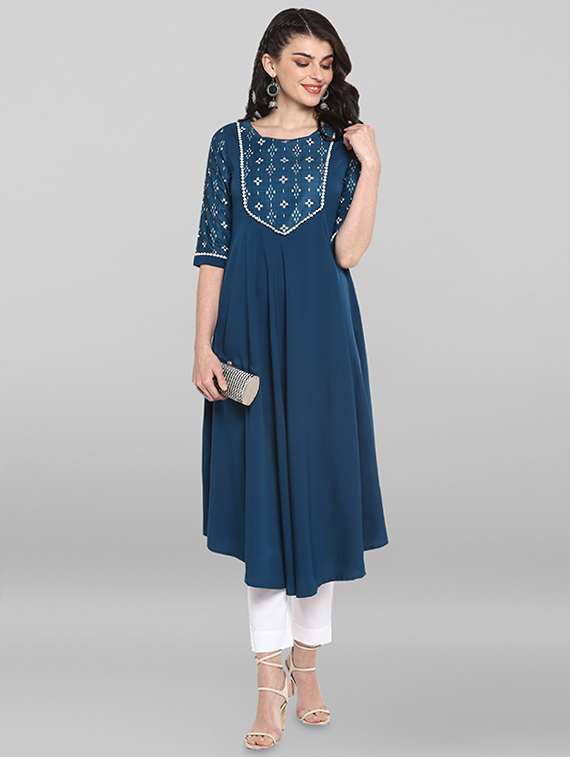 women's flared kurta - 17097770 -  Standard Image - 3