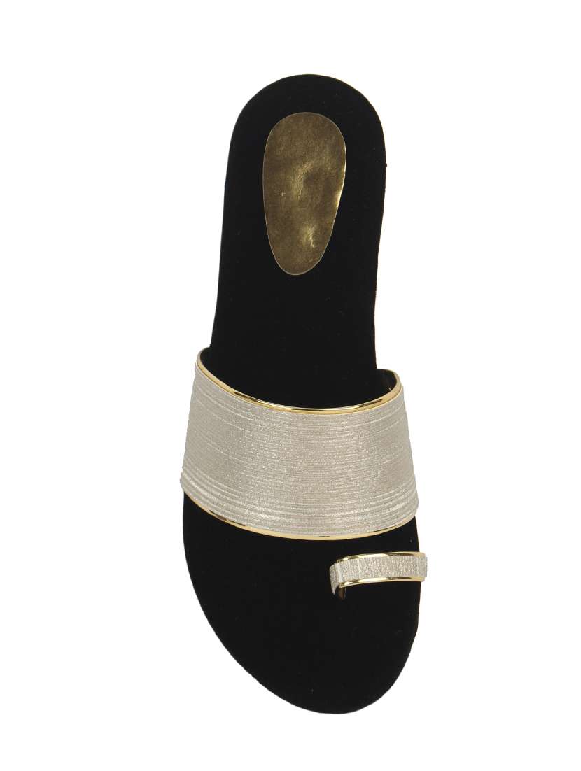 gold one toe sandals - 17097929 -  Standard Image - 3