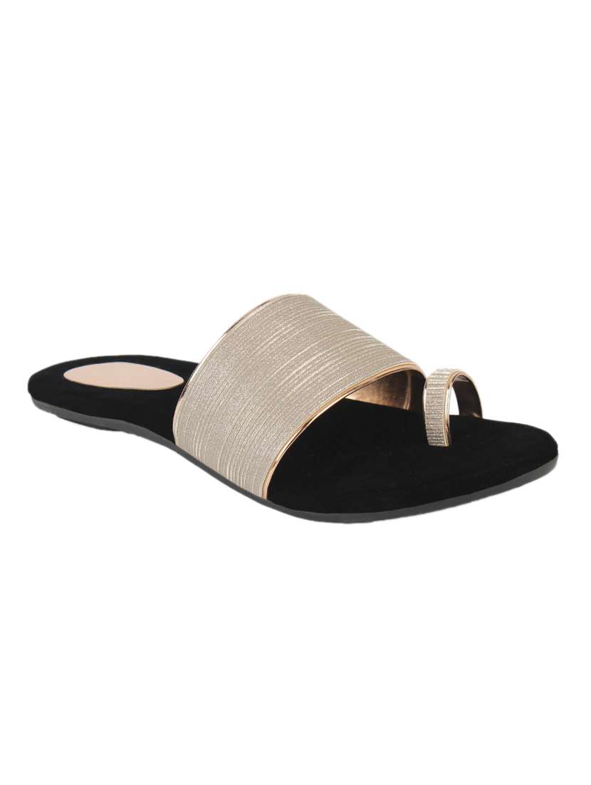 gold one toe sandals