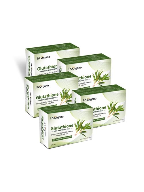 la organo glutathione teatree skin lightening & brightening soap for all skin type (100gm) pack of 5 - 17098916 - Standard Image - 0