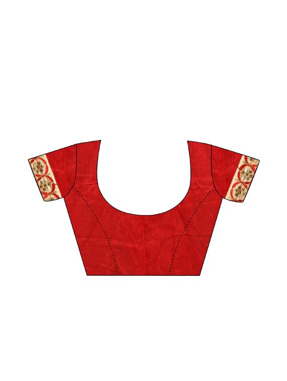 bordered embroidered saree with blouse - 17100492 - Standard Image - 3