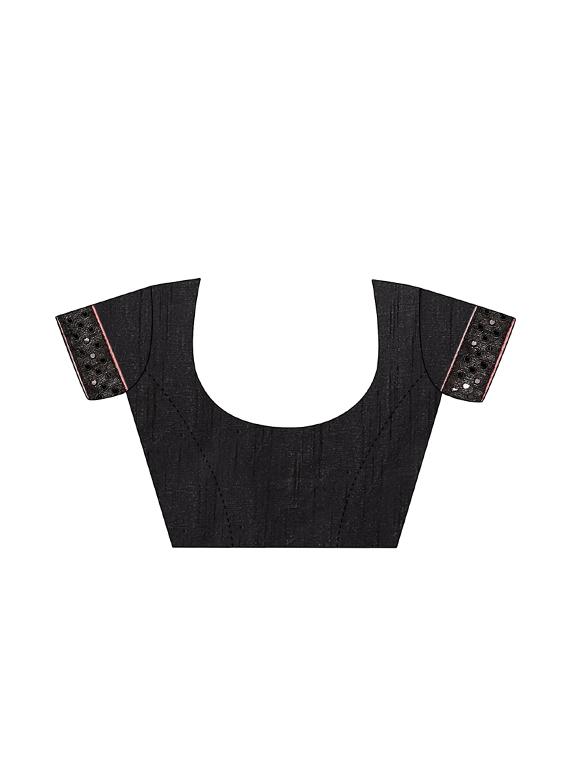 bordered embroidered saree with blouse - 17100498 - Standard Image - 3