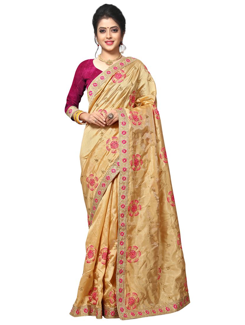 pastel embroidered saree with blouse - 17100530 - Zoom Image - 0