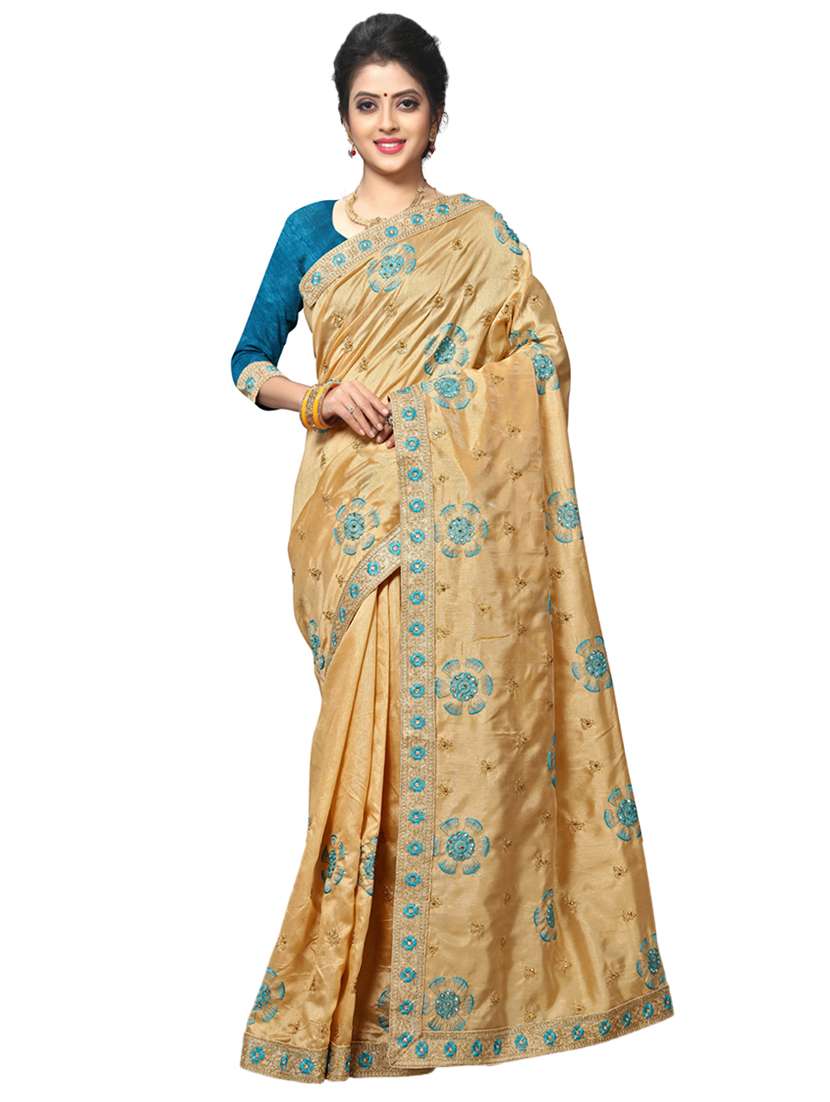 pastel embroidered saree with blouse - 17100532 -  Zoom Image - 0