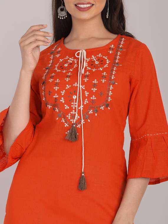 women's straight kurta - 17101987 -  Standard Image - 3