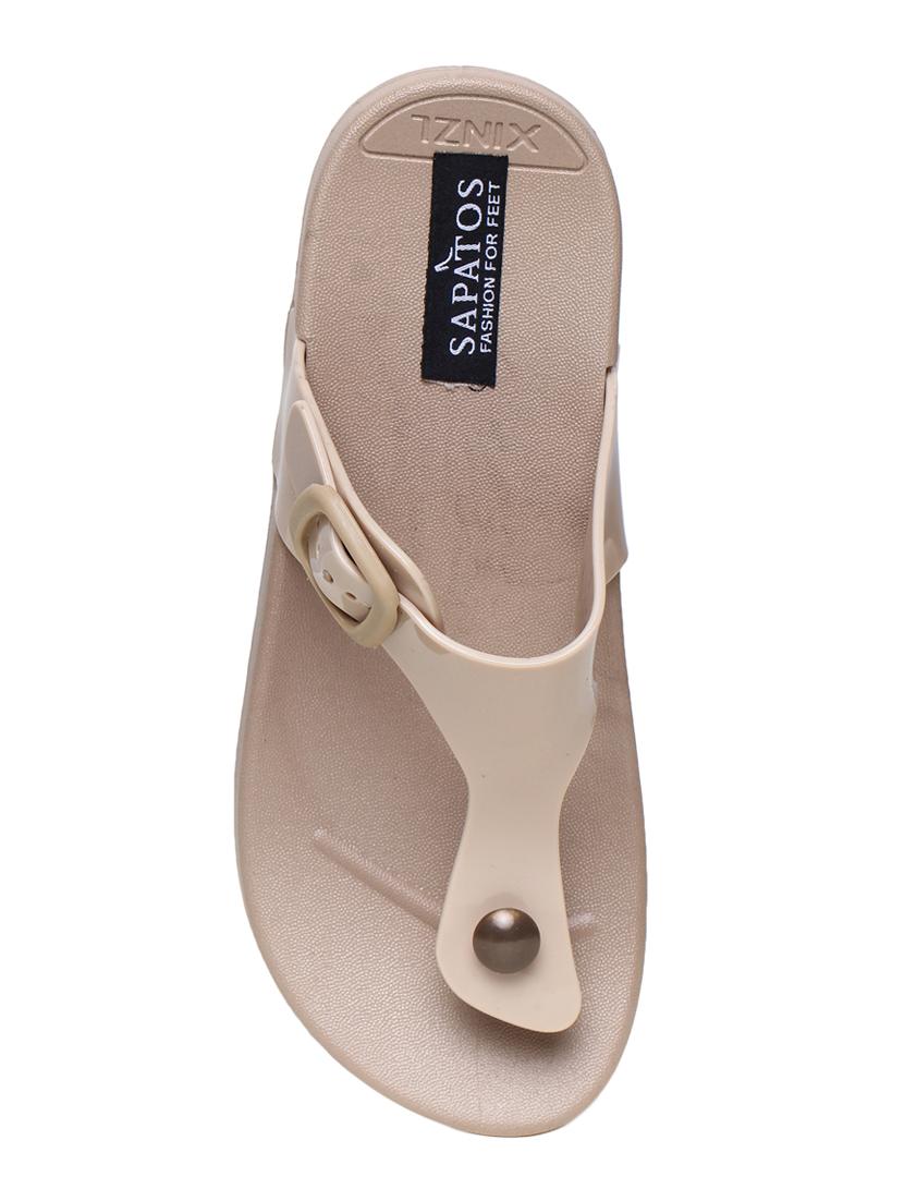 beige toe separator slippers - 17102144 - Standard Image - 3