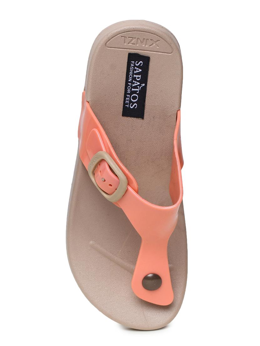 orange toe separator slippers - 17102147 - Standard Image - 3