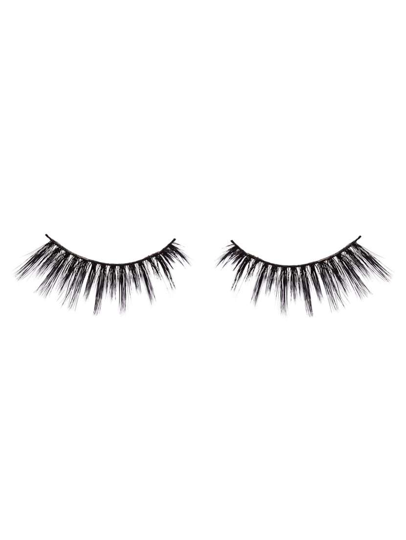 Natural Hair False Mink Fur 3d Eyelashes With Glue (1 Pair Of Eyelashes + 1 Glue)