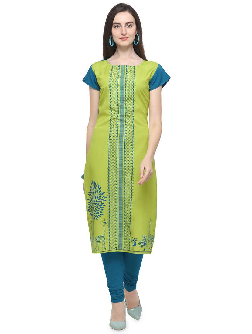printed straight kurta