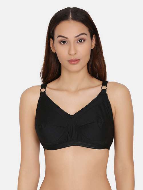 black solid minimizer bra - 17104858 - Standard Image - 0