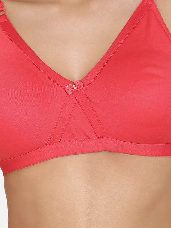 pink solid minimizer bra - 17104877 -  Standard Image - 3