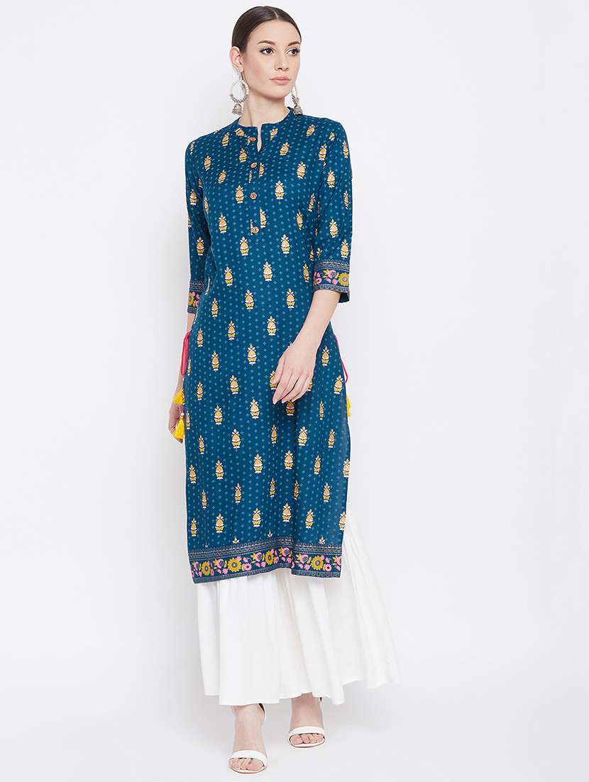 printed kurta sharara set
