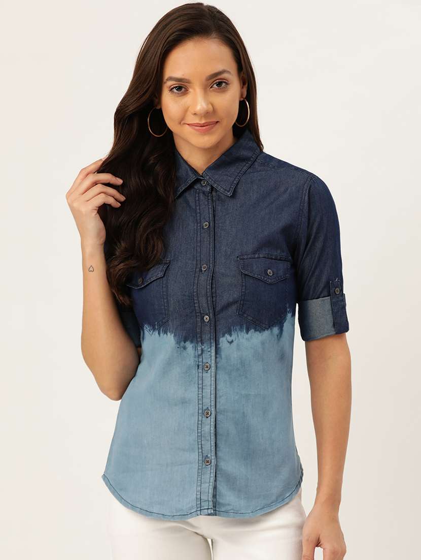 ombre denim shirt - 17111964 - Zoom Image - 0