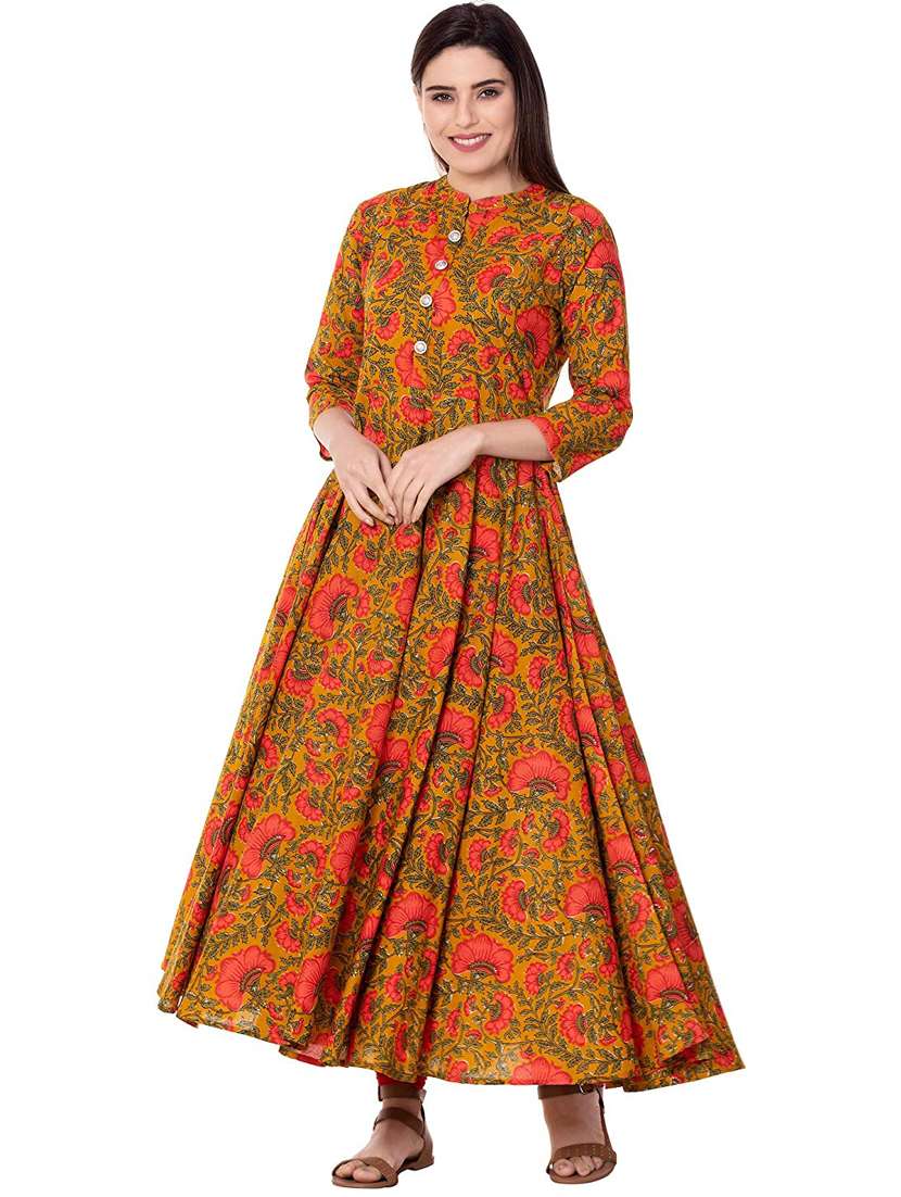 floral printed flared kurta