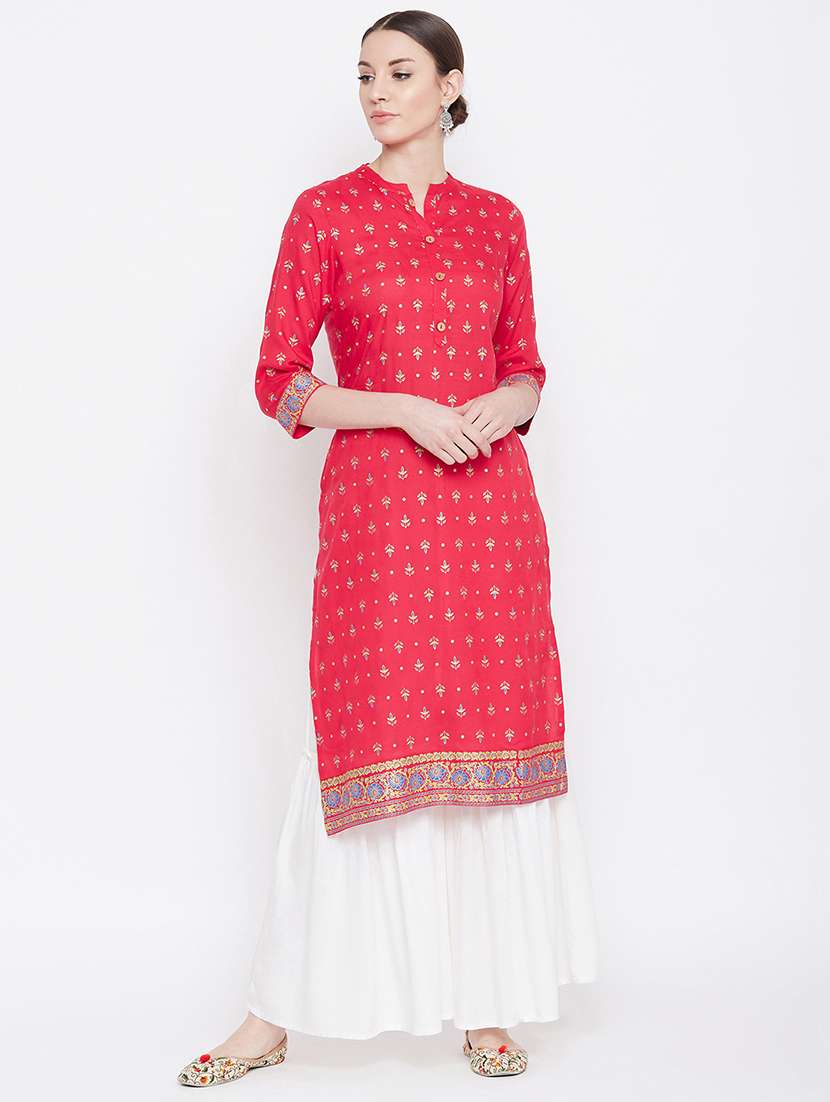 printed kurta sharara set