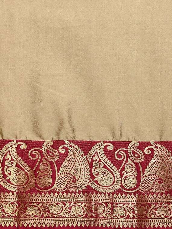 solid kanjivaram saree with blouse - 17116271 -  Standard Image - 3