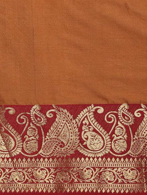 solid kanjivaram saree with blouse - 17116275 -  Standard Image - 3