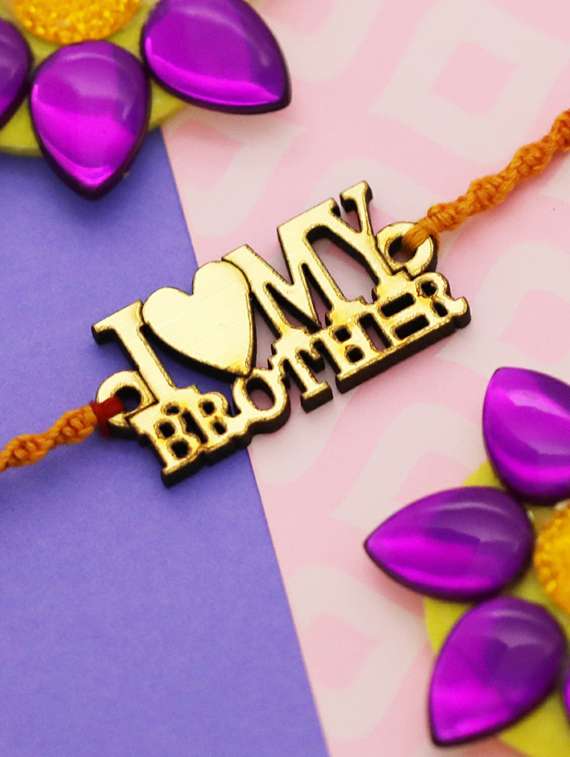   stylish " i love my brother" rakhi 