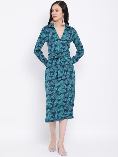 tropical print sheath dress - 17116393 - Standard Image - 0