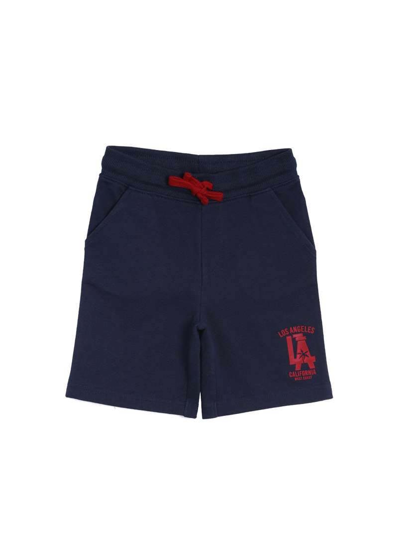 dark blue cotton shorts  - 17116897 -  Zoom Image - 0