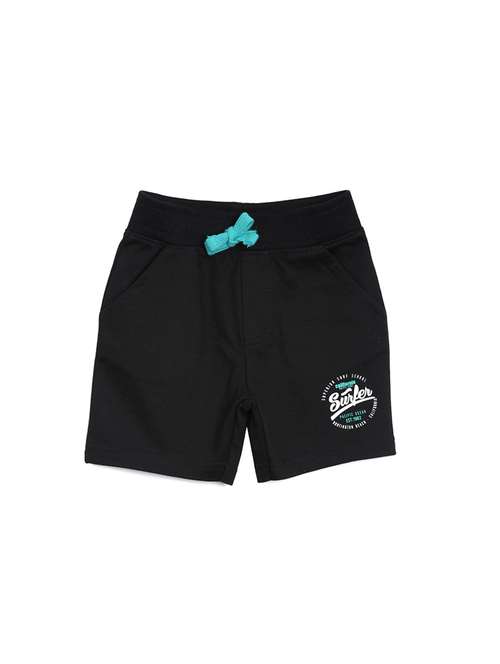 black cotton shorts - 17116902 - Standard Image - 0