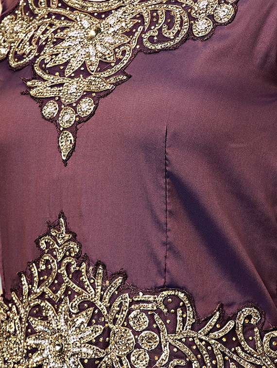 embellished a-line gown - 17117998 - Standard Image - 3
