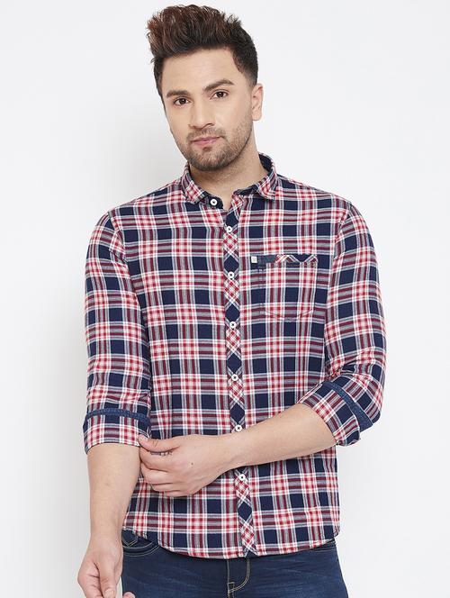 red checkered casual shirt - 17118857 - Standard Image - 0
