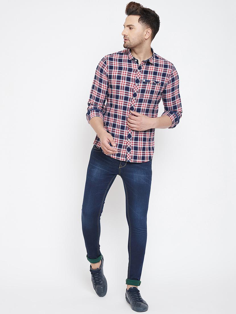 red checkered casual shirt - 17118857 - Standard Image - 3