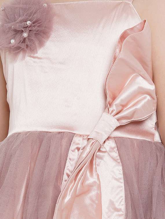 pink silk blend frock - 17120440 - Standard Image - 3