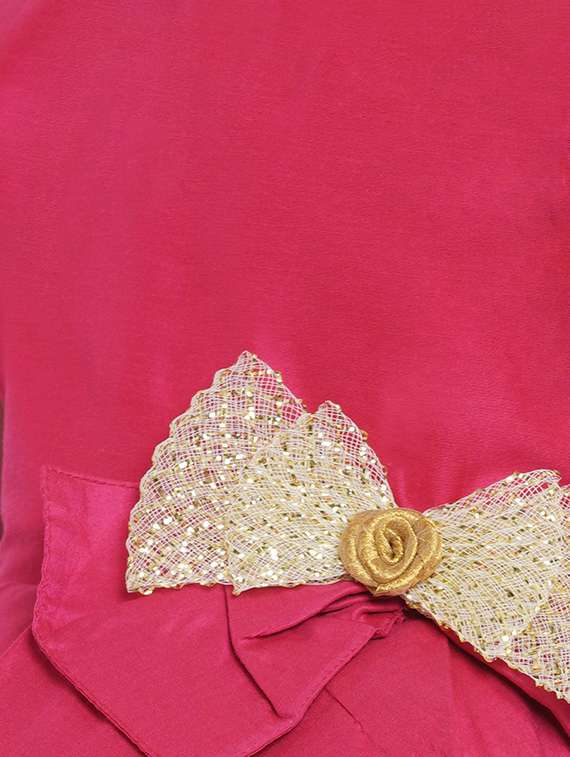 pink silk blend frock - 17120453 -  Standard Image - 3