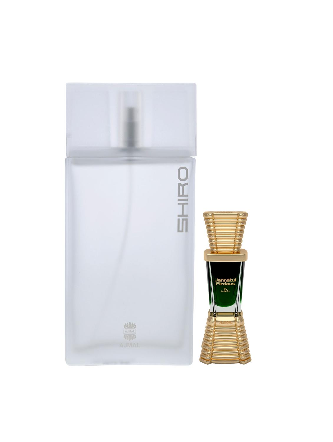 ajmal shiro edp 90ml for men and jannatul firdaus cp alcohol-free attar 10ml for unisex + 2 parfum testers free - 17120848 - Zoom Image - 0