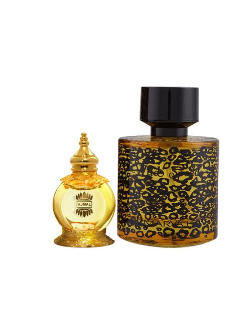 ajmal mukhallat al wafa cp alcohol-free attar 12ml for unisex and maryaj wild speed edp 100ml for men + 2 parfum testers free - 17121912 - Standard Image - 0