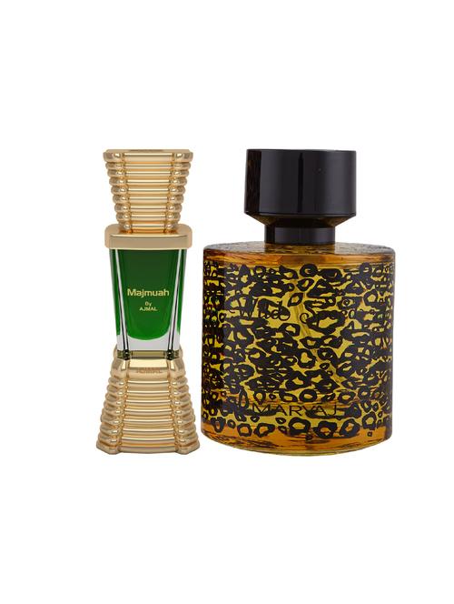 ajmal majmua cp alcohol-free attar 10ml for unisex and maryaj wild speed edp 100ml for men + 2 parfum testers free - 17121916 -  Standard Image - 0